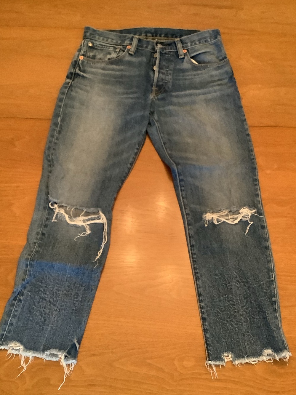Ralph Lauren Unisex Distressed Blue Jeans - Classic Denim Style